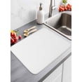 thumbnail image 2 of Pure White Dish Drying Mat 16x18 inch Solid Color Super Absorbent Microfiber Dish Drying Pad for Kitchen Countertops Sink Dish Drainer Racks Coffee Bar Mats 1 Pack, 2 of 8