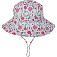 thumbnail image 1 of LinYooLi Wide Brim Bucket Hat for Kids Spring Summer Outdoor Sun Protection Headwear Baby Boy Windproof Rope Fisherman Hat, 1 of 8