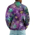 thumbnail image 6 of LNZGNM Mardi Gras Mens Shirt 1/4 Zip Plus Size Printed Sweatshirts Stand-Up Collar Long Sleeve Tops Stylish Mardi Gras Outerwear,Purple L, 6 of 7
