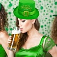 thumbnail image 5 of St Patricks Day Hats with Light St Patrick's Day Green Velvet Hat Green St Patricks Day Party Accessories Green Christmas Tree Topper Hat, 5 of 7