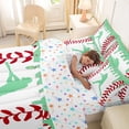 thumbnail image 4 of Erosebridal Mint Dripping Baseball Stitch & Batter Silhouette Graphic Twin Bedding Sets 7-Piece, Baseball Graphic Bedding Comforter Set for Boys And Girls Kids,Lightweight Room Decor, 4 of 6