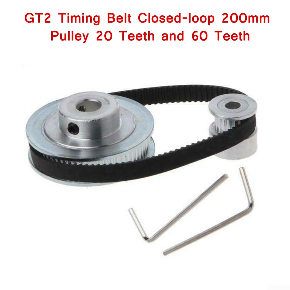Gear Pulley Timing 200mm 2GT Pitch 2mm 2GT60T20T-200 And 60 Teeth Belt 