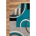GLORY RUGS Area Rug Modern 2x7 Turquoise Soft Hand Carved Contemporary