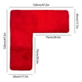 thumbnail image 3 of Plush L-Shaped Bathroom Mat 120x120cm Non-Slip Absorbent Quick Dry Corner Rug Kitchen Bath Tub Shower Mat Machine Washable Microfiber, 3 of 5