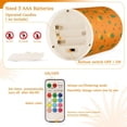 thumbnail image 4 of Pineapple Pattern Flameless LED Candle Set with Remote, Battery Operated Color Changing Pillar Candles, Set of 2, 4 of 7
