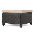 thumbnail image 2 of Cascada Outdoor 6 Piece Wicker Club Chair and Ottoman Set with Cushions, Dark Brown, Beige, 2 of 9