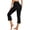Black plus size capri pants a1, variant on Women's Plus Size Capri Pants High Waisted Stretch Yoga Casual Activewear Solid Workout Trousers Loose Lounge Beach Fit Clothes, Dark Gray S