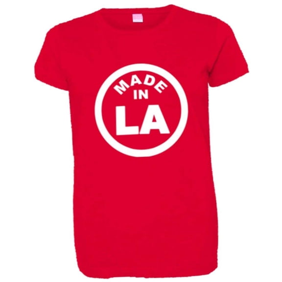 PleaseMeTees™ Womens From Born Made In Louisiana LA Logo Label HQ Tee