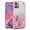 Pink, variant on for Motorola Moto G54 Case Clear Glitter Sparkle Aesthetic Motorola G54 5G Phone Case Silicone Soft Flower Transparent Shockproof Cover Purple Slim (Pink)