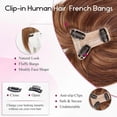 thumbnail image 5 of EMMOR Clip in Bangs, 100% Human Hair Bangs with 3 Non-slip Clips, 360 ° Cover Top HairPieces with 5 inch Wispy Fringes for enhancing Women's Facial Features(Ombre Ash Blonde), 5 of 10