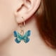 thumbnail image 2 of 1 par de pendientes pequeños de mariposa esmaltados, pendientes colgantes de mariposa para mujeres y niñas, joyería llamativa, 2 of 7