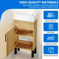 thumbnail image 5 of Dextrus 16" Bathroom Vanity with Undermount Sink, Modern Free Standing Bathroom Storage Cabinet with Soft Close Door, Brown, 5 of 8