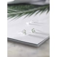 thumbnail image 4 of 925 Sterling Silver Green Prasiolite Gemstone Stud Earrings For Women 2.50 Ct Round 7MM, 4 of 7