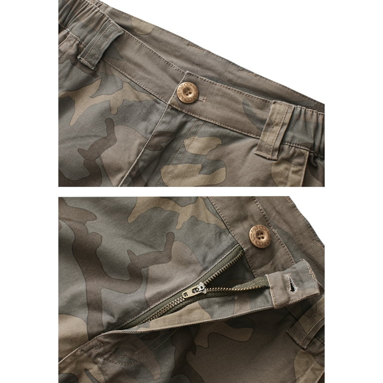 Women's Casual Cargo Shorts Multi-Pockets Twill Bermuda