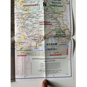 BHUTAN HIMALAYA / Country map of Bhutan including all trekking routes / SCALE 1:375,000 / MADE IN BHUTAN / DRUK YATHRA, BUMTHANG