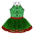 thumbnail image 3 of Alvivi Kids Girls Shiny Sequins Halter Neck Ballet Dance Tutu Dress 4-14, 3 of 5