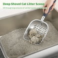 thumbnail image 3 of Large Cat Litter Scoop, Aluminum Alloy Cat Litter Scooper, Deep Shovel Metal Poop Sifter, Non-Slip Long Handle Litter Scoop, Non-Stick Kitten Scoop for Litter Box, Efficient Scooping, 3 of 6