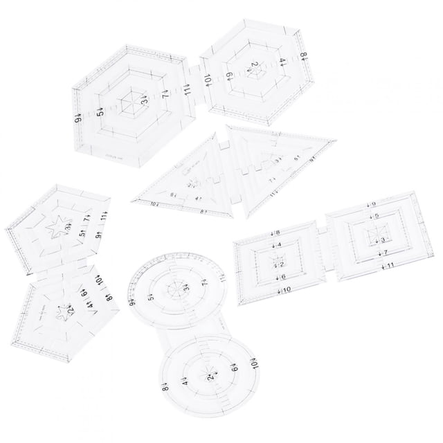 Acrylic Ruler,5Pcs Patch‑Work Ruler Set Sewing Ruler Patch Work Ruler State-of-the-Art Design
