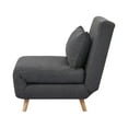 thumbnail image 4 of A&D Home Tustin Polyester Convertible Futon Chair, Charcoal, 4 of 9