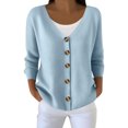 thumbnail image 2 of Womens Cardigan Sweaters Lightweight Crew Neck Long Sleeve Outfits Fall Fashion 2025 Clothing, 2 of 4