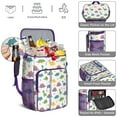 thumbnail image 5 of Travel Cooler Bag - White Cartoon Dinosaurs Leaves Pattern Camping Beer Cooler Backpack with Bottle Opener- Waterproof Insulated Picnic Backpacks - Cooler Bag for Beach, 5 of 6