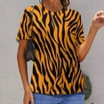 thumbnail image 6 of Animal Print Patterns Women's Short Sleeve Tops Casual Blouses T Shirt, 6 of 6