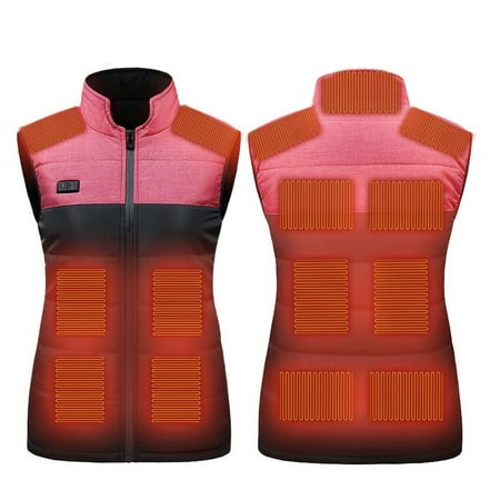 guisaled Heated Vest for Men Heated Vest Battery Pack Not Included Warm Rechargeable USB 13 Heat Zones Unisex Heated Vest Jackets Deals Of The Day