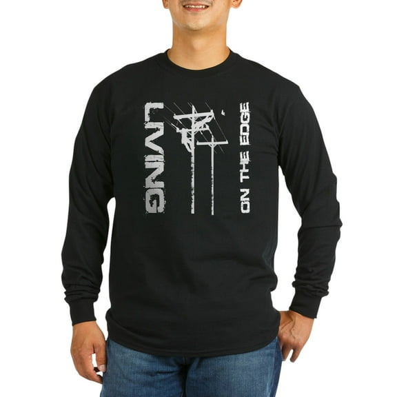 CafePress - Lineman Long Sleeve T Shirt - Long Sleeve Dark T-Shirt
