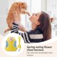 thumbnail image 5 of Dog harness for walks Reflective with carrying straps Breathable for outdoor activities, travel. Bright yellow., 5 of 5