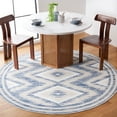 thumbnail image 2 of SAFAVIEH Alamo Stamen Geometric Area Rug, Ivory/Blue, 6'7" x 6'7" Round, 2 of 8