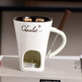 thumbnail image 5 of Chocolate Melting Cup Chocolate Fondue Mug Heating Food Ceramic Mug Daily Kitchen Supplies (White), 5 of 10