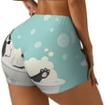 thumbnail image 2 of Fotbe French Bulldog Taking a Bath Seamless Shorts, Womens Workout Shorts High Waist Stretch Booty Short for Gym/Yoga/Running/Biking-Medium, 2 of 9