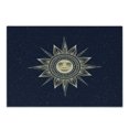 thumbnail image 1 of Psychedelic Cutting Board, Vintage Occult Sun with Face Boho Esoteric Solar Display Print, Decorative Tempered Glass Cutting and Serving Board, Small Size, Dark Blue Yellow, by Ambesonne, 1 of 1