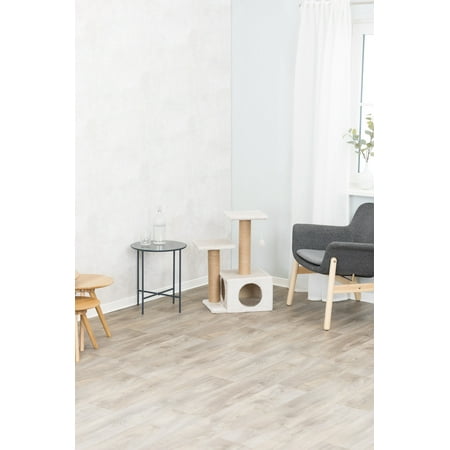 UPC: 4011905437743 | TRIXIE Valencia Plush & Sisal 3-Level 28 Cat Tree with Scratching Posts & Condo Light Gray-Greige