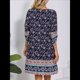 thumbnail image 4 of Vestido Informal de Verano para Mujer, Estilo Bohemio, con Borlas y Cuello Anudado, Larga 3/4, Estampado Floral Corto Tíbet L, 4 of 8