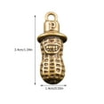 thumbnail image 2 of 2pcs Peanut Pendant Antique-style Decor Decorative Peanut Brass Key Ring Decor, 2 of 9