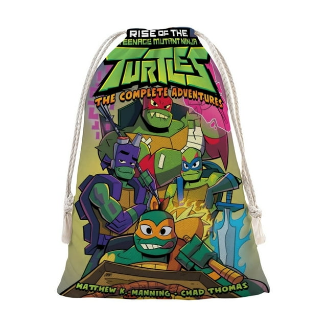 Tortugas Ninja Adolescentes Mutantes Bolsa de regalo con cierre de cinta navideño para decoración de Navidad,50cm×76 cm.