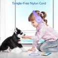 thumbnail image 2 of Candy Bila Auriculares para niños, auriculares con cable para niños sobre la oreja con micrófono, auriculares limitadores de volumen de 85/94 dB para niñas y niños, auriculares plegables para aprendiz, 2 of 5