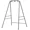 Gray + Steel, variant on IRONHALL Stable Hammock Hanging Chair Stand, Metal Swing Support Frame, Stand Only, Indoor & Outdoor Use