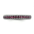 thumbnail image 4 of Sterling Silver Polished Created Ruby Eternity Ring, 4 of 8