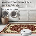 thumbnail image 5 of ODIKA 6'x9' Machine Washable Non-Slip Area Rug, Classic Burgundy Style with Elegant Floral Medallion High Traffic Rug, Red, 63609, 5 of 7