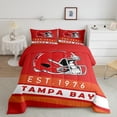 thumbnail image 2 of Erosebridal Football City Comforter Sets Queen Size,American Football Sport Comforters & Duvets,Tampa City Bedding Queen Comforter Set,Stylish Bedroom Decor Reversible，3-Piece, 2 of 8