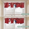 thumbnail image 5 of Merry Christmas Tie Up Valance Curtains for Windows, Kitchen Curtains Window Treatments, Xmas Snowman Snowflake Winter Holiday Short Window Shades Valances for Bedroom Bathroom Cafe 42"x18", 5 of 8