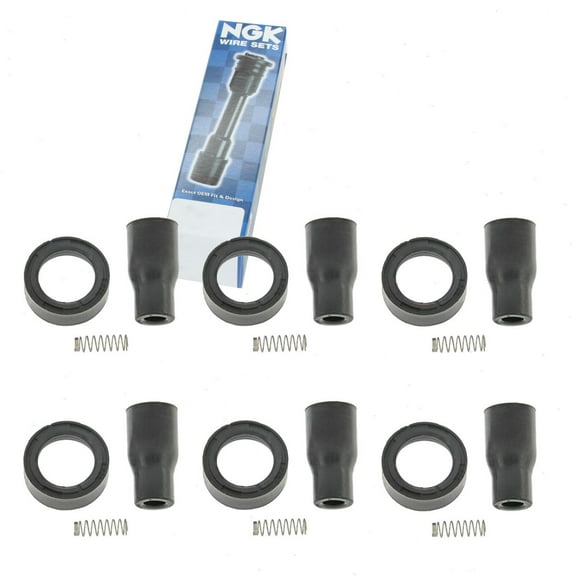 6 pc NGK Ignition Coil Boots compatible with Kia Sorento 3.3L 3.5L 3.8L V6 2007-2014
