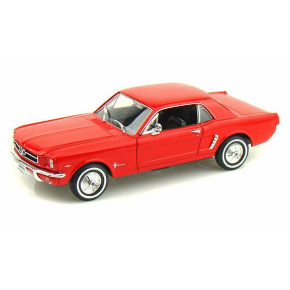 1964 1/2 Ford Mustang Coupe, Red - Welly 22451WR - 1/24 scale diecast model car