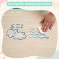thumbnail image 2 of QinaQin Mesa infantil con sillas, superficie tipo graffiti de plástico, juego ajustable en altura para niños de 3 a 10 años, ideal para dibujo, tareas y actividades, 2 of 8
