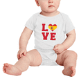 thumbnail image 2 of Love Spain Flag Heart Cute Baby Rompers Baby Clothes (White, 12-18 Months), 2 of 5