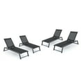thumbnail image 6 of Mesa Outdoor Black Mesh Chaise Lounge with Aluminum Frame, Set of 4, Grey, 6 of 10