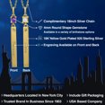 thumbnail image 2 of Gem Stone King 18K Yellow Gold Plated Silver Purple Amethyst Pendant Necklace for Women | 0.25 Cttw | Gemstone February Birthstone | Round 4MM | With 18 inch Chain, 2 of 6