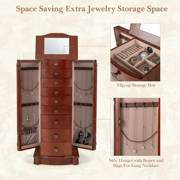 Large stand up on sale jewelry box